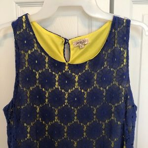 Royal blue lace sun dress